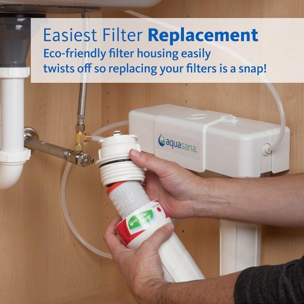 Aquasana Replacement Filter Cartridges for 3-Stage Max Flow Claryum Under Sink Water Filtration System - Filters 99% Of Chlorine - 3 Count - AQ-5300+R - Image 4